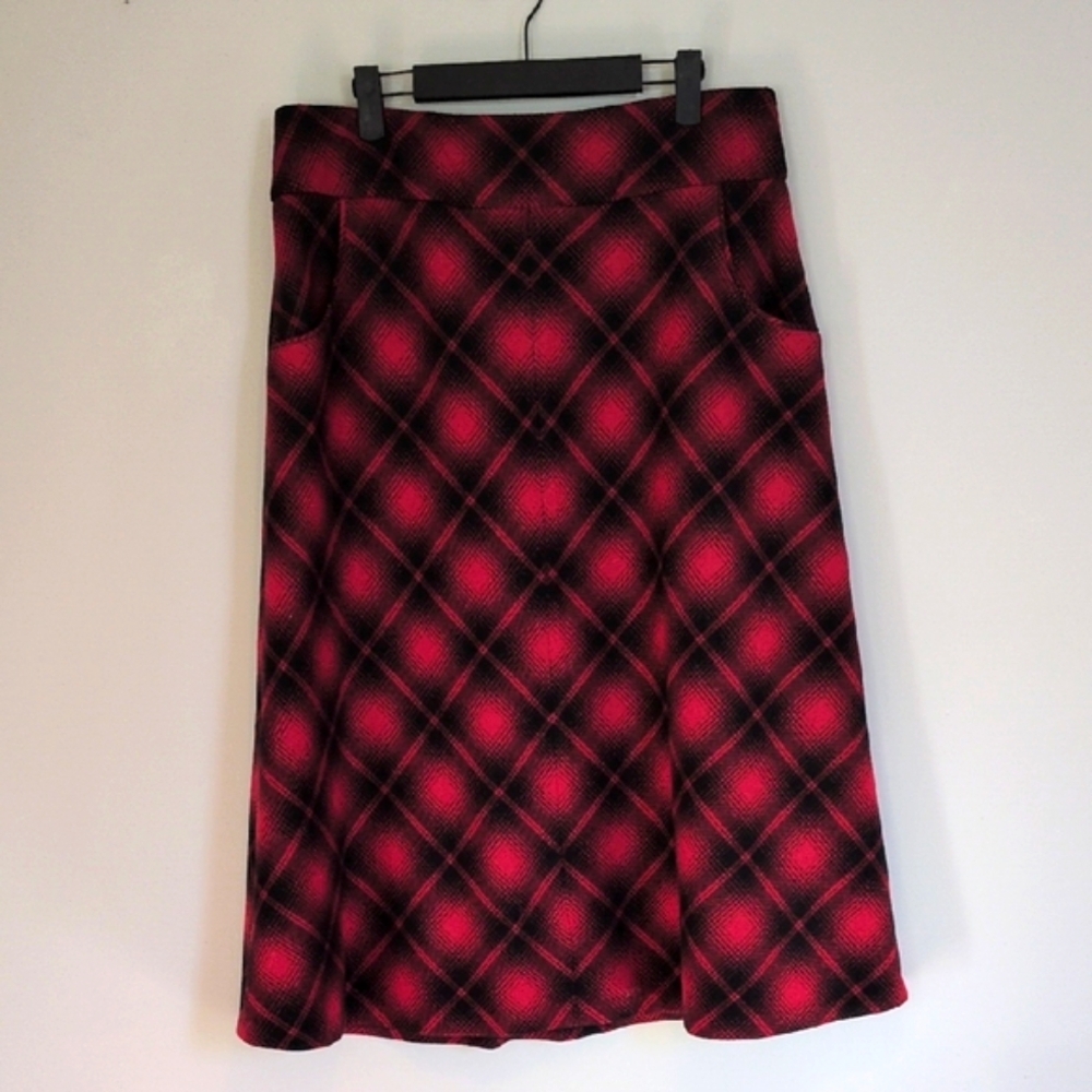 Pendleton Plaid A-Line Midi Skirt